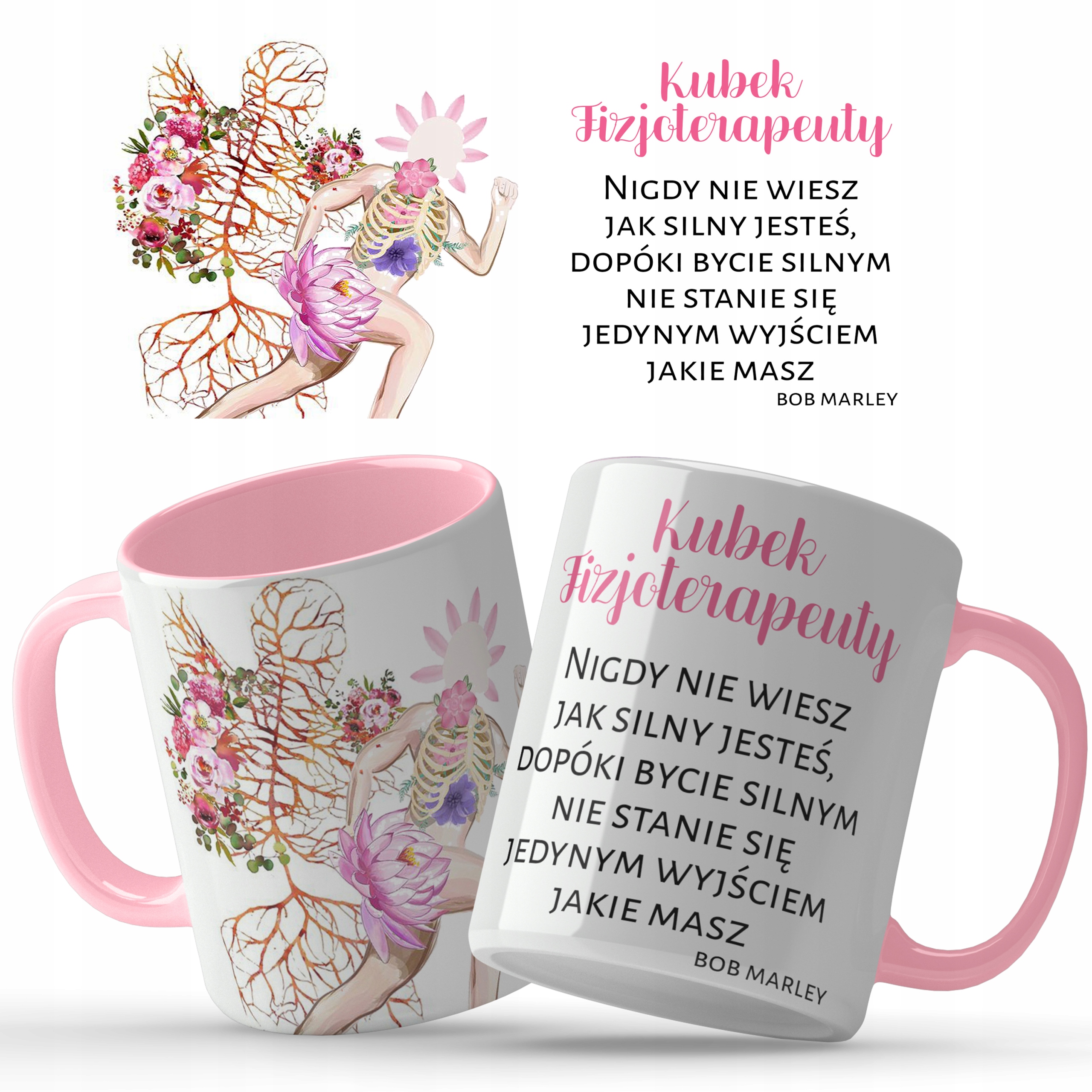 

Kubek Róż Upominek dla Fizjoterapeuty Wz