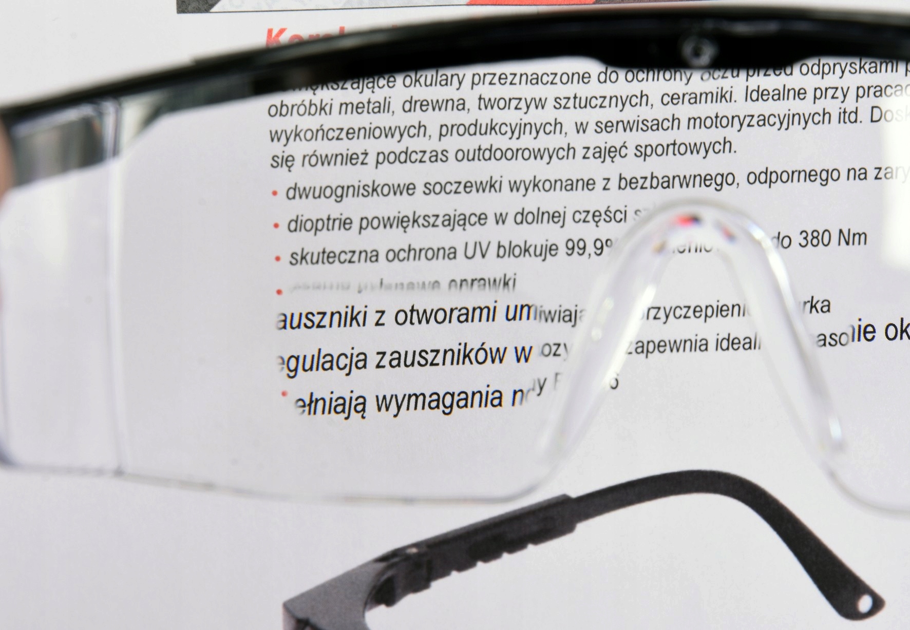 OKULARY OCHRONNE BEZBARWNE KOREKCYJNE +1 YATO Marka Yato