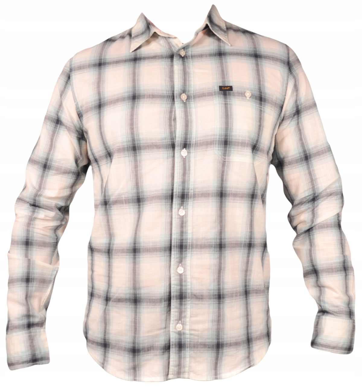 Lee košile Regular bílá zelená šedá Leesure Shirt M