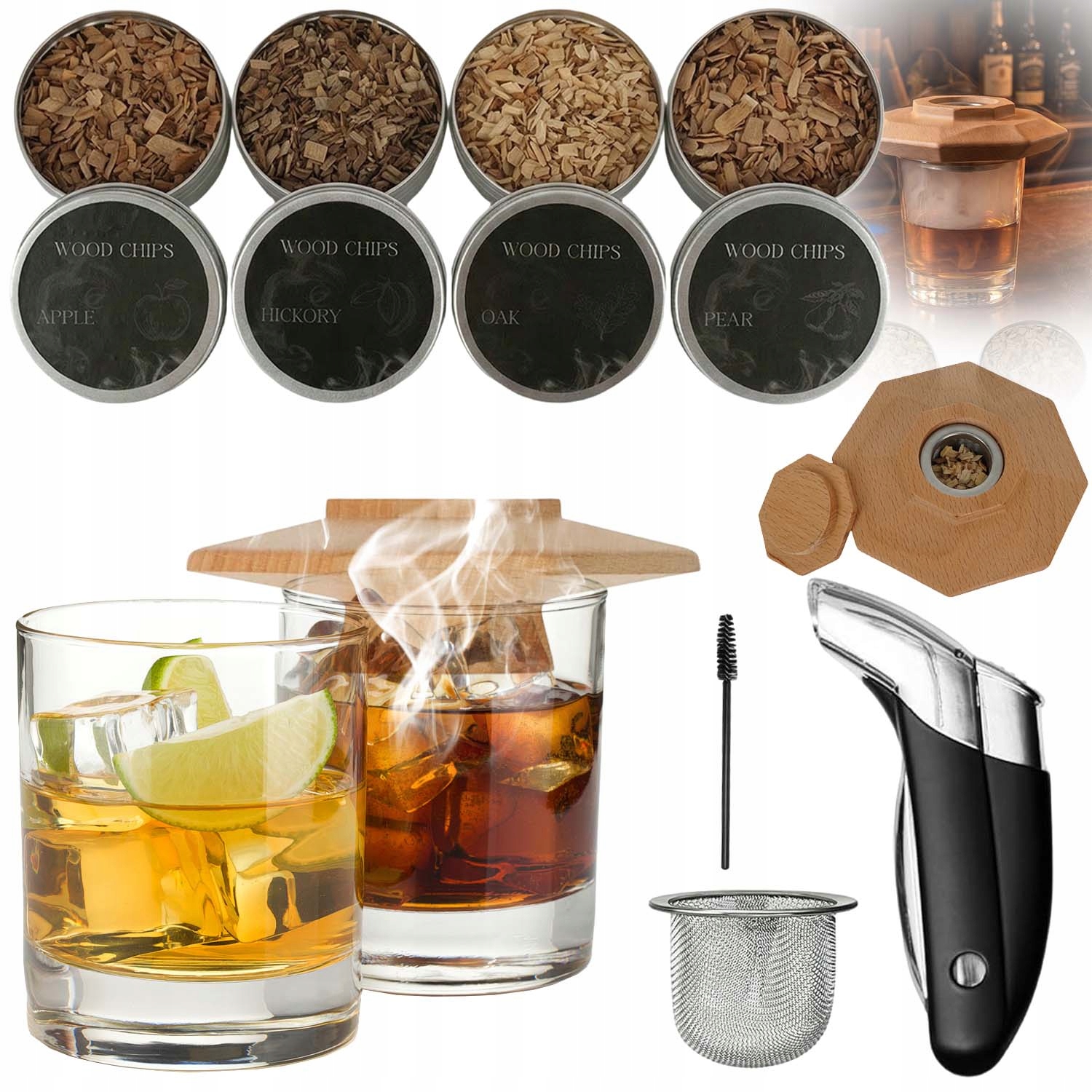 Sada Na Uzení Whisky, Barmanský Smoker Na Nápoje, Nápoje S Nářadím