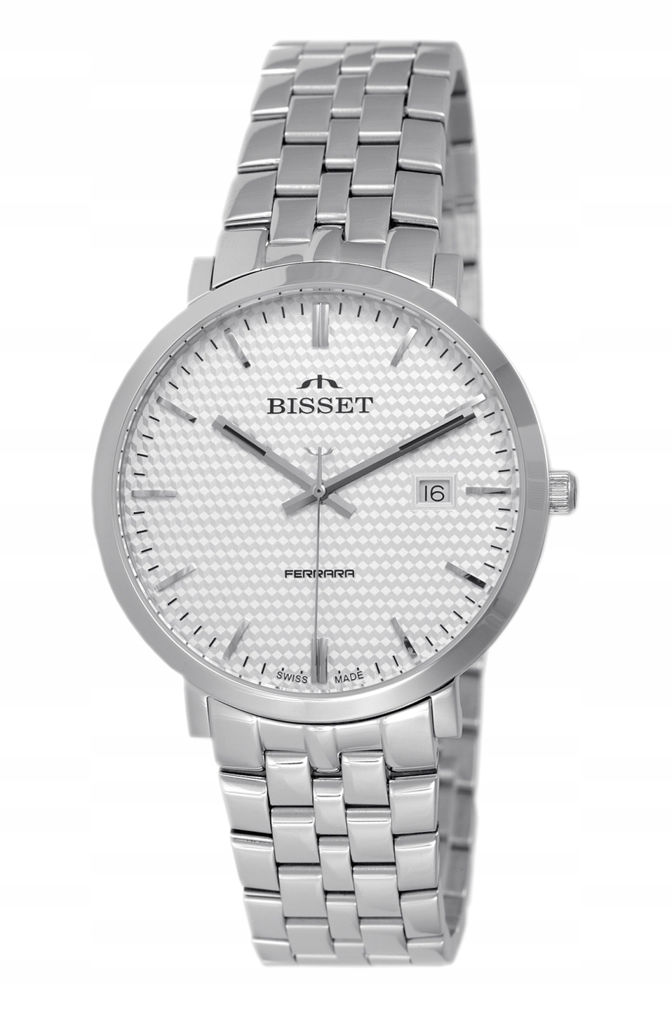 Švýcarské nové Pánské hodinky Bisset BSDE86SISX05BX na náramku Gravírování
