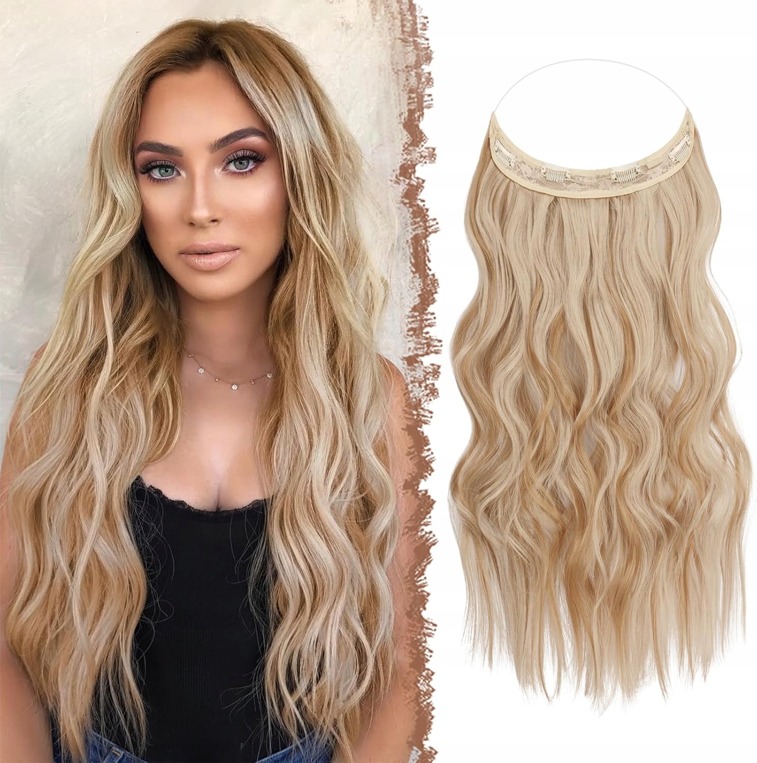 Feshfen syntetické nástavce pro prodloužení vlasů Na Vlasci 50 CM Blond H22