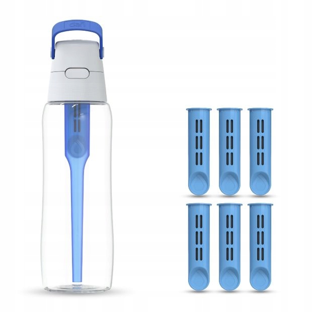 Butelka Filtrująca Dafi Solid 0,7 l Szafirowa Niebieska z 7 Filtrami