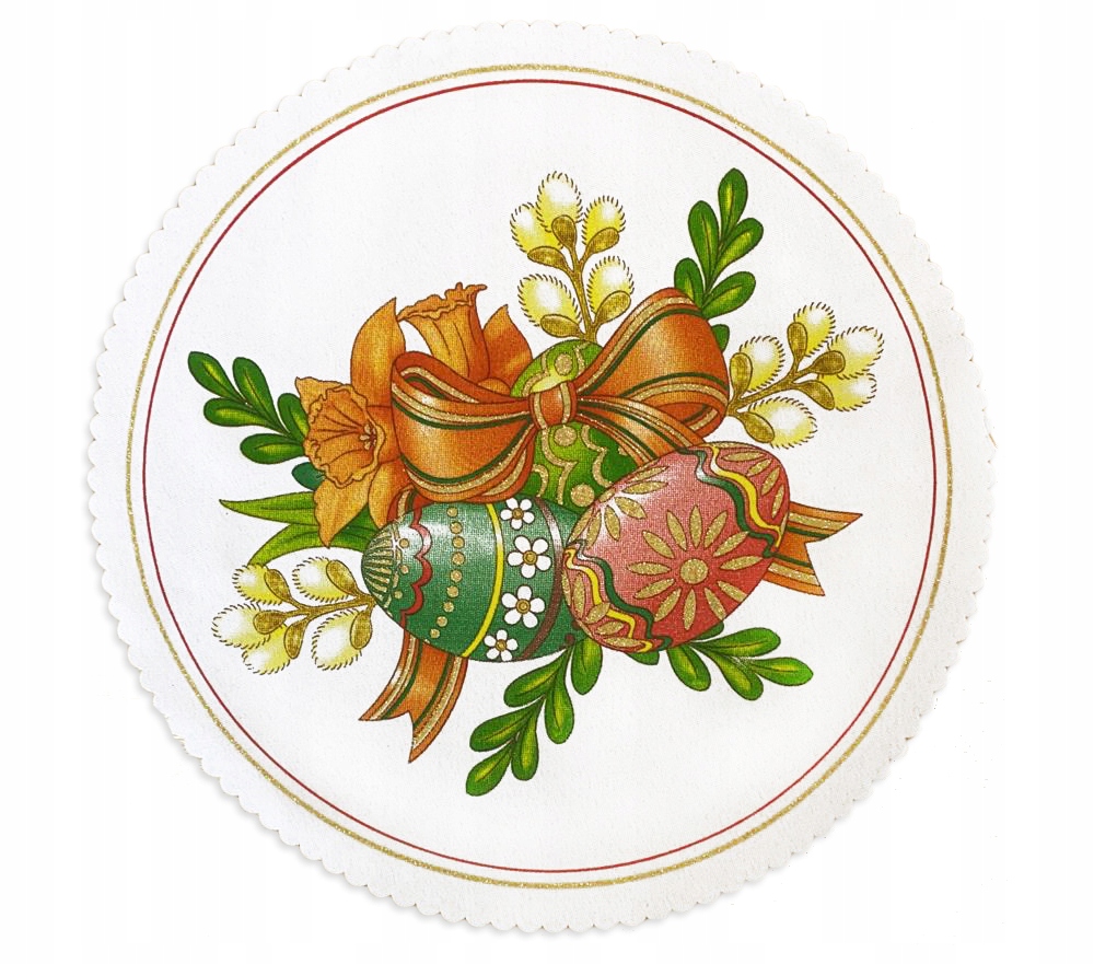 SERWETKA WIELKANOCNA OKRĄGŁA 30 CM PRODUKT POLSKI Kod producenta SERWETKA NA WIELKANOC ŚWIĘTA