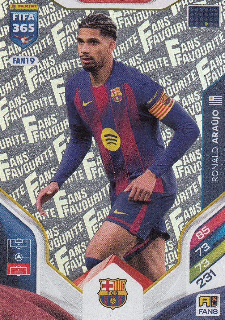 Karta Panini Fifa 365 2026 Fans' Favourite Ronald Araújo FAN19