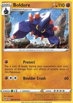 Karta Pokemon Boldore (evs 087)