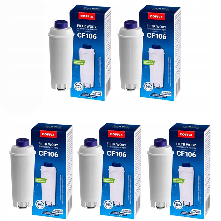 Filtr do ekspresu Delonghi zamiennik Dls C002 Ser 3017- Coffix CF106 x 5szt