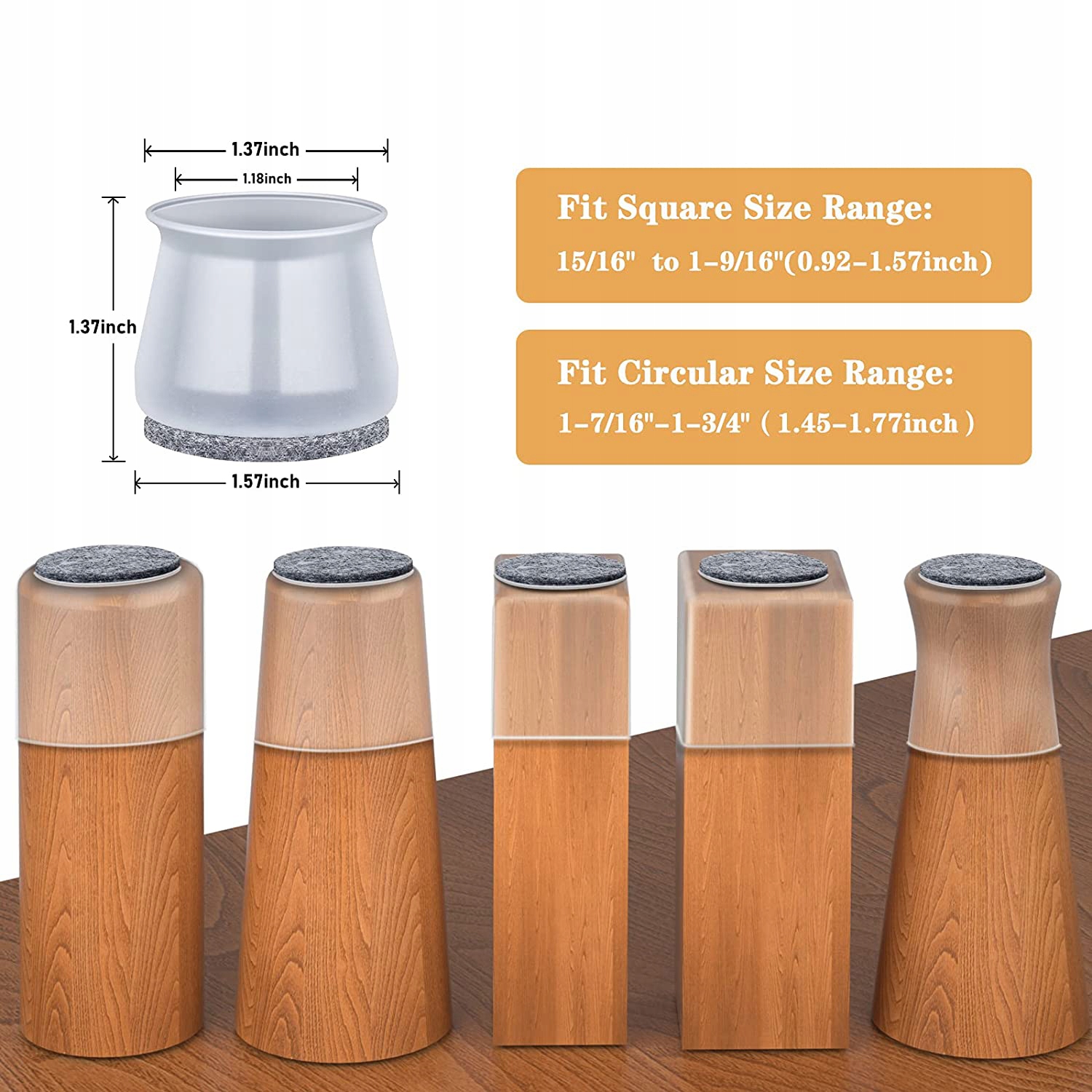 20x NAKŁADKI Z FILC NA NOGI KRZESŁA FILCOWE ZESTAW Marka inna