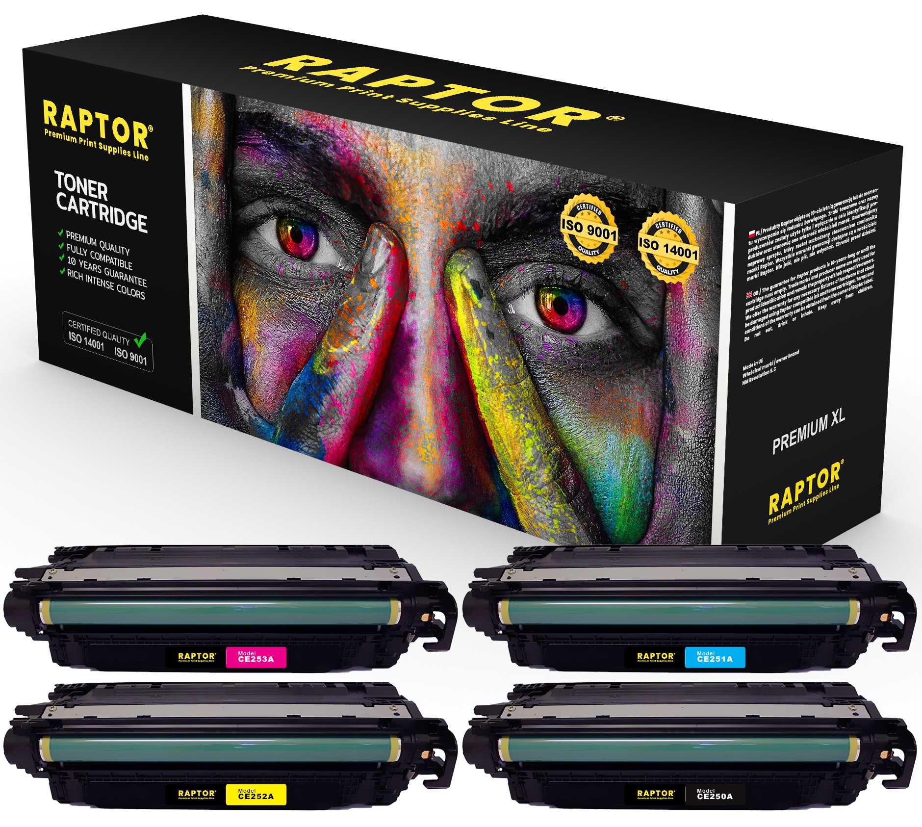 4x toner pro Hp Color LaserJet CM3530FS CM3530 Mfp