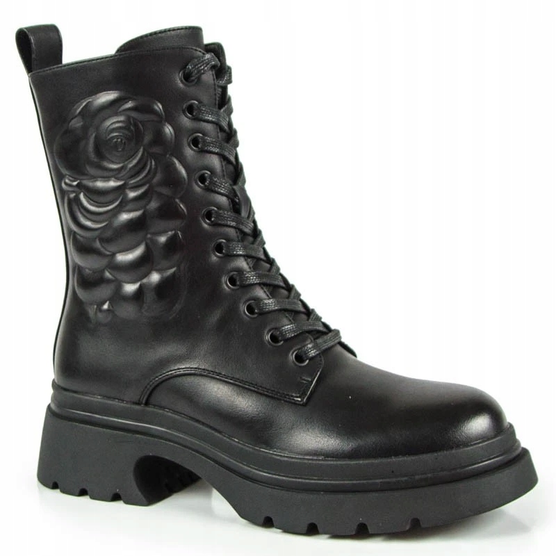 S.barski MR870-25 Botki Workery Skóra Czarne 40