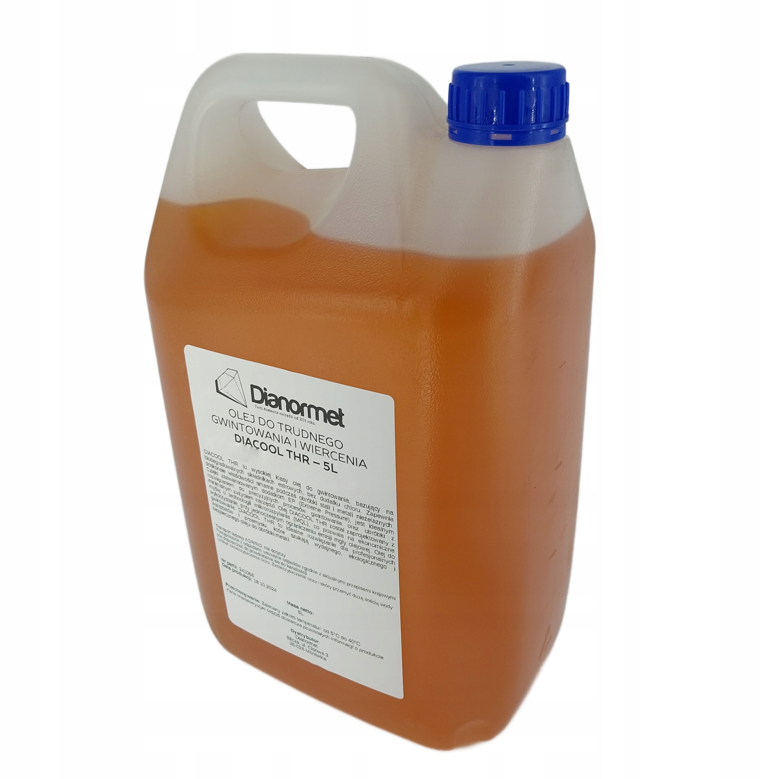 Olej pro obtížné závitování vrtání Diacool Thr 5L, ekvivalent dražšího
