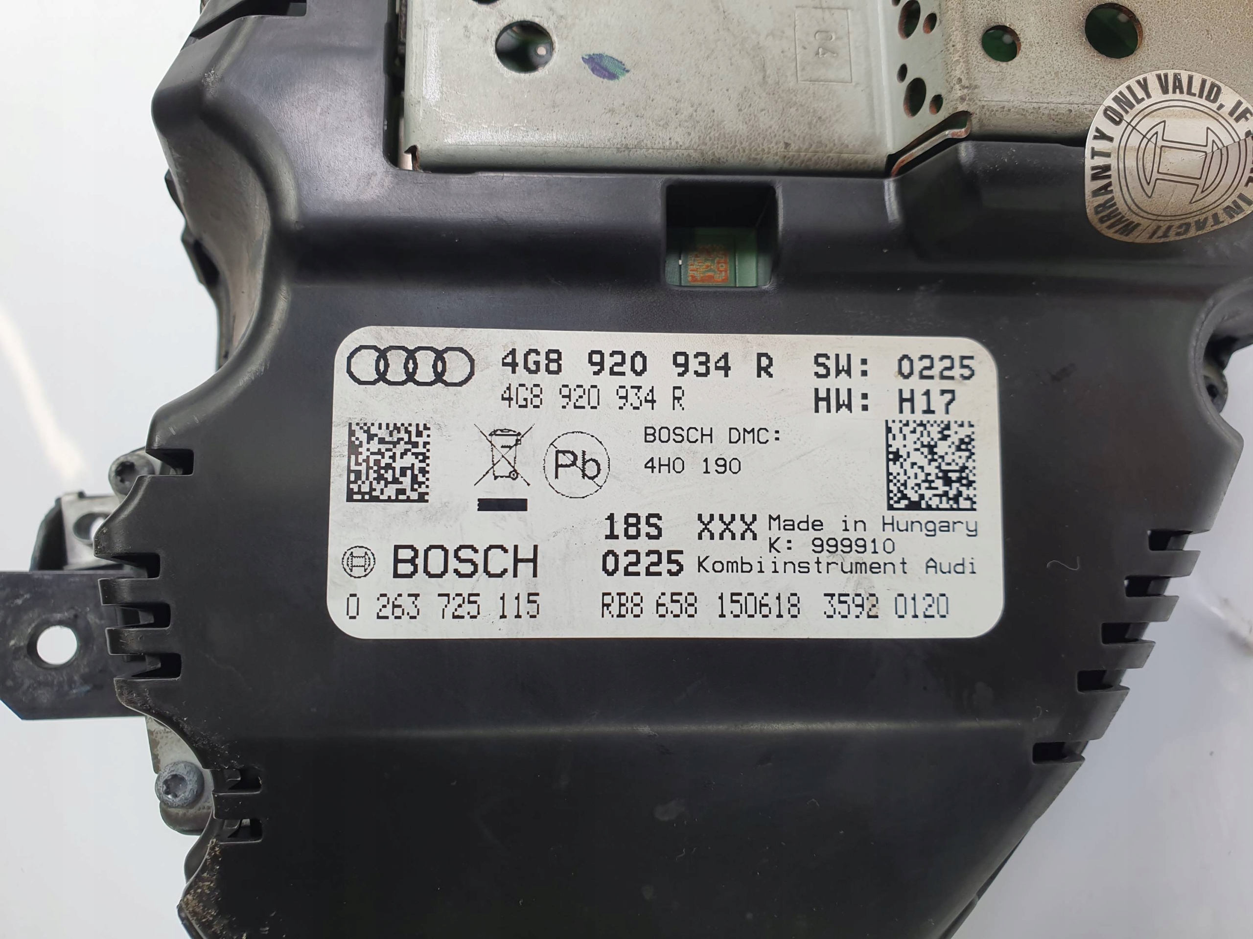 dials clock 4G8920934R EU AUDI A6 C7 LIFT