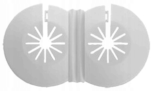 

Rozetka Rozeta Podwójna Uniwersalna 5-22MM Biała