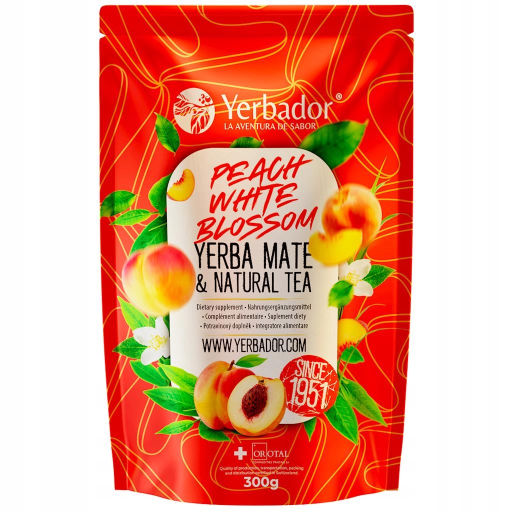 Levně Yerba Mate Broskev a Bílý Květ 300 g Yerbador