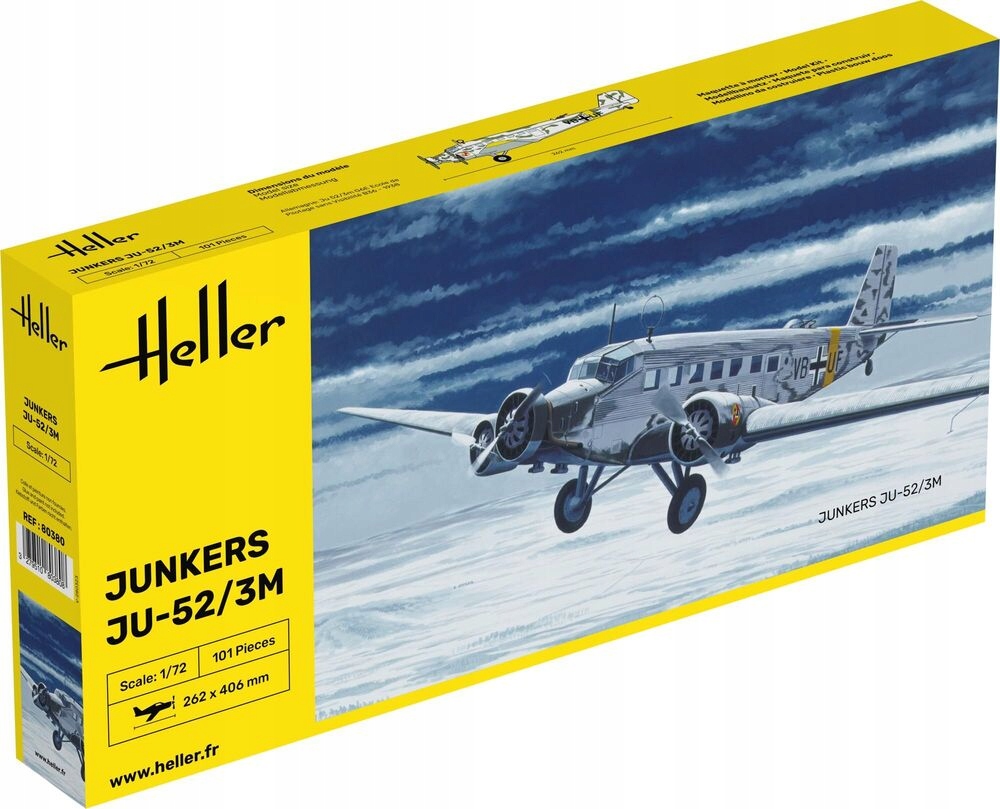 Heller 80380 Ju-52 Měřítko Letadla 1/72 Nové