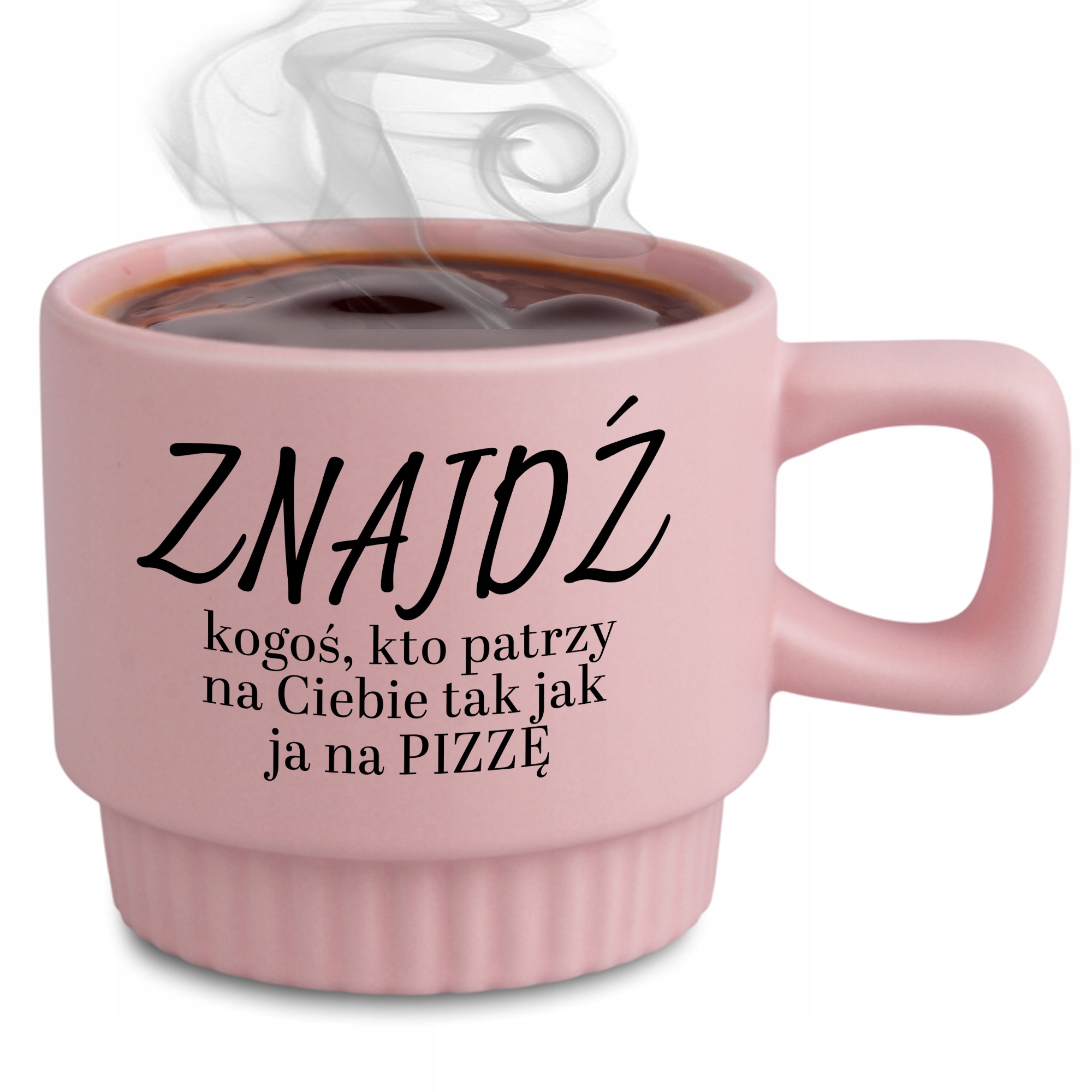 Ryflovaný hrnček Ružový Nájdite Si Niekoho, Kto Sa Na Vás Pozerá ako na darček