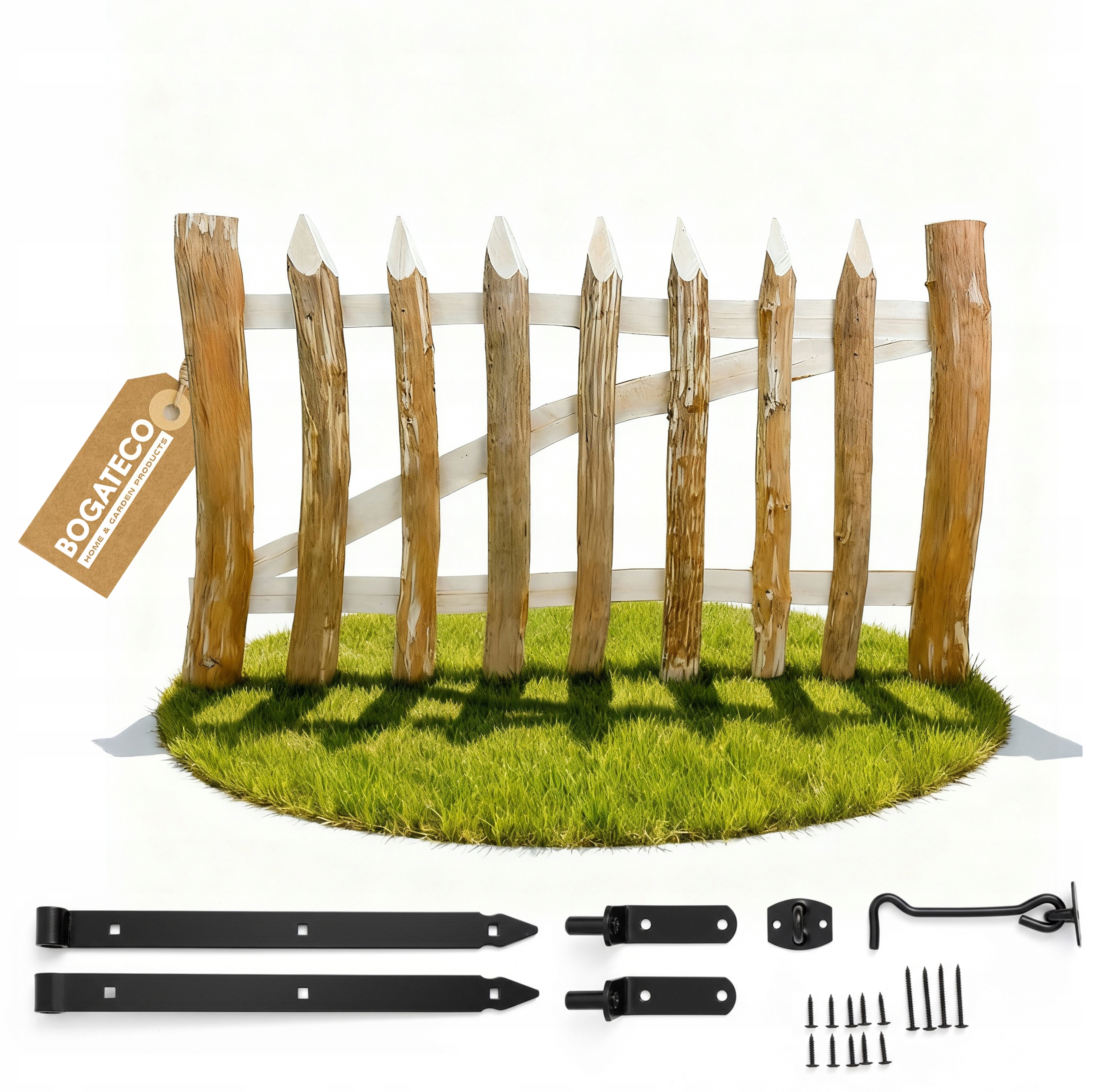 Lesní Furtka 50x100 cm Levá Dřevěná Zahradní Tyčová Branka