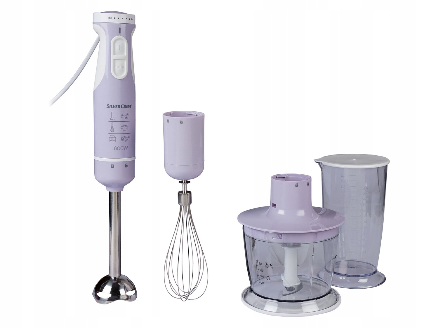 Blender Ręczny Wielofunkcyjny Mikser Turbo Rozdrabniacz Mocny Ostry 600 W