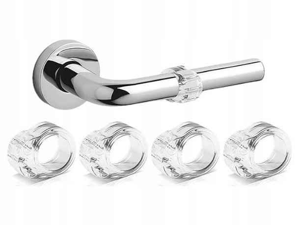 Silikonová Zarážka Na Dveře Kliku Kryt Doraz Průhledný 4 ks