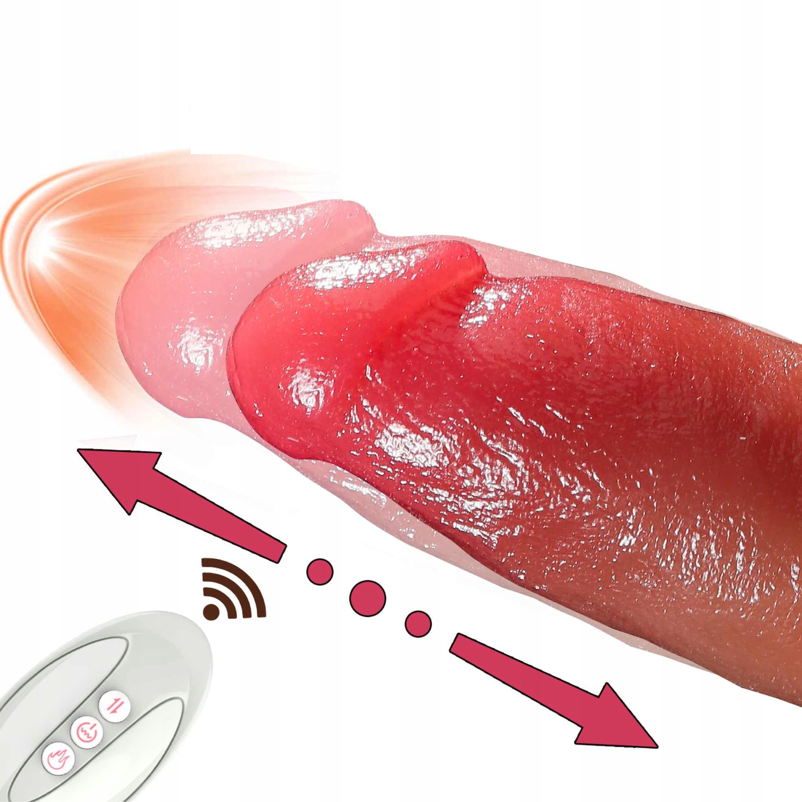 WIBRATOR REALISTYCZNY PENIS GÓRA DÓŁ EROTYKA Kolor cielisty