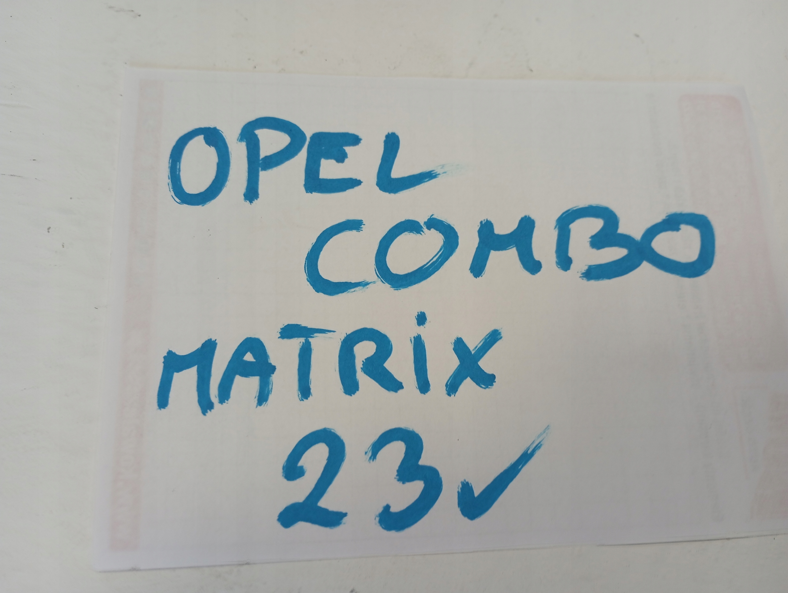 light lights MATRIX LUX OPEL COMBO 24R 9852795980 9852840480