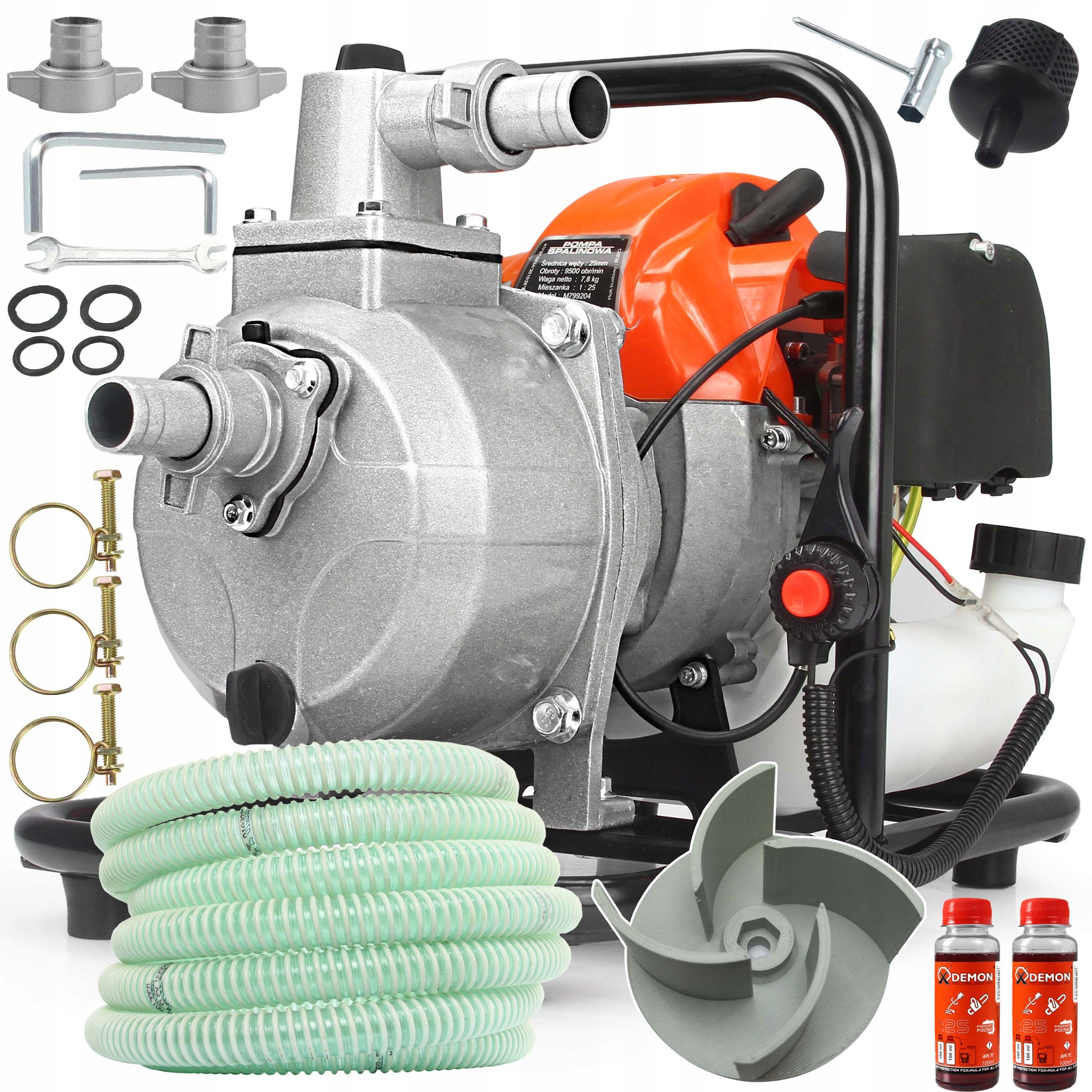 

Motopompa Spalinowa Pompa Do Wody 1'' +wąż 5M Olej