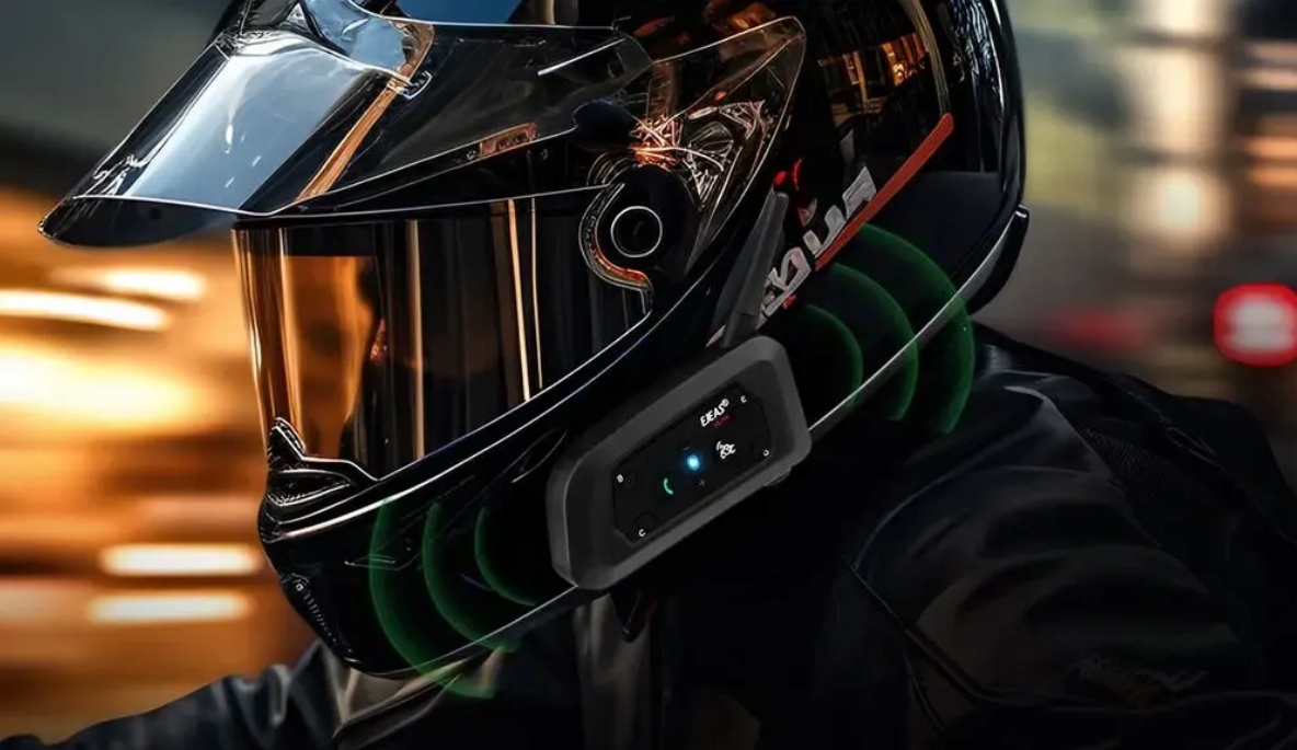 2x Interkom Motocyklowy Bluetooth 1500M 850mAh Zestaw Słuchawkowy do Kasku Typ mikrofonu integralny