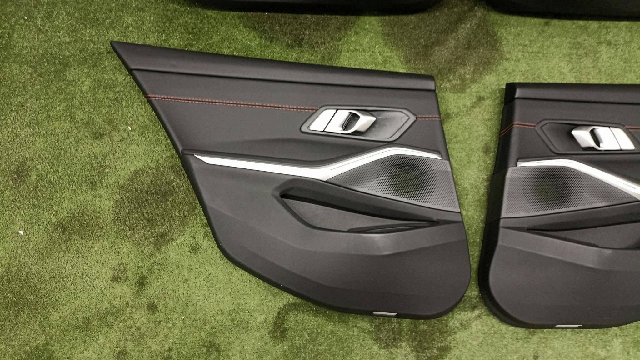 BMW G20 upholstery door side front rear part leather red NIC