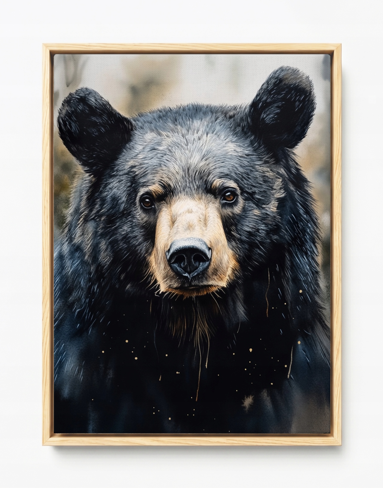 Obraz Rám American Box Portrét Zviera Medveď Baribal Medveď Fauna 60x80