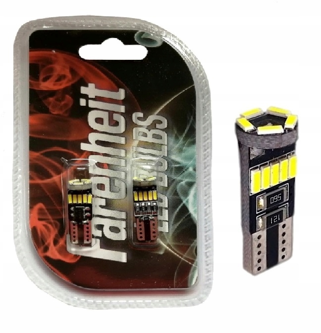 

Żarówki W5W T10 Led Canbus 15 Smd Farenheit Diody