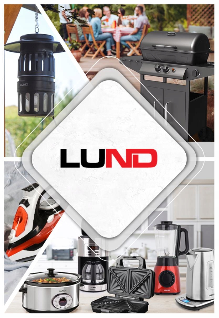 LUND ELEKTRYCZNA MASZYNKA DO MIELENIA MIĘSA 1200W 5 W 1 DYSZA DO KIEŁBASY Waga produktu 2.8 kg