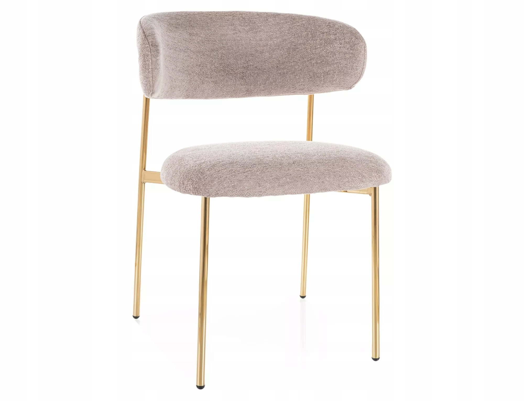 Kovová stolička Elton Raven kovová, zlatá tkanina raven c. béžová 30