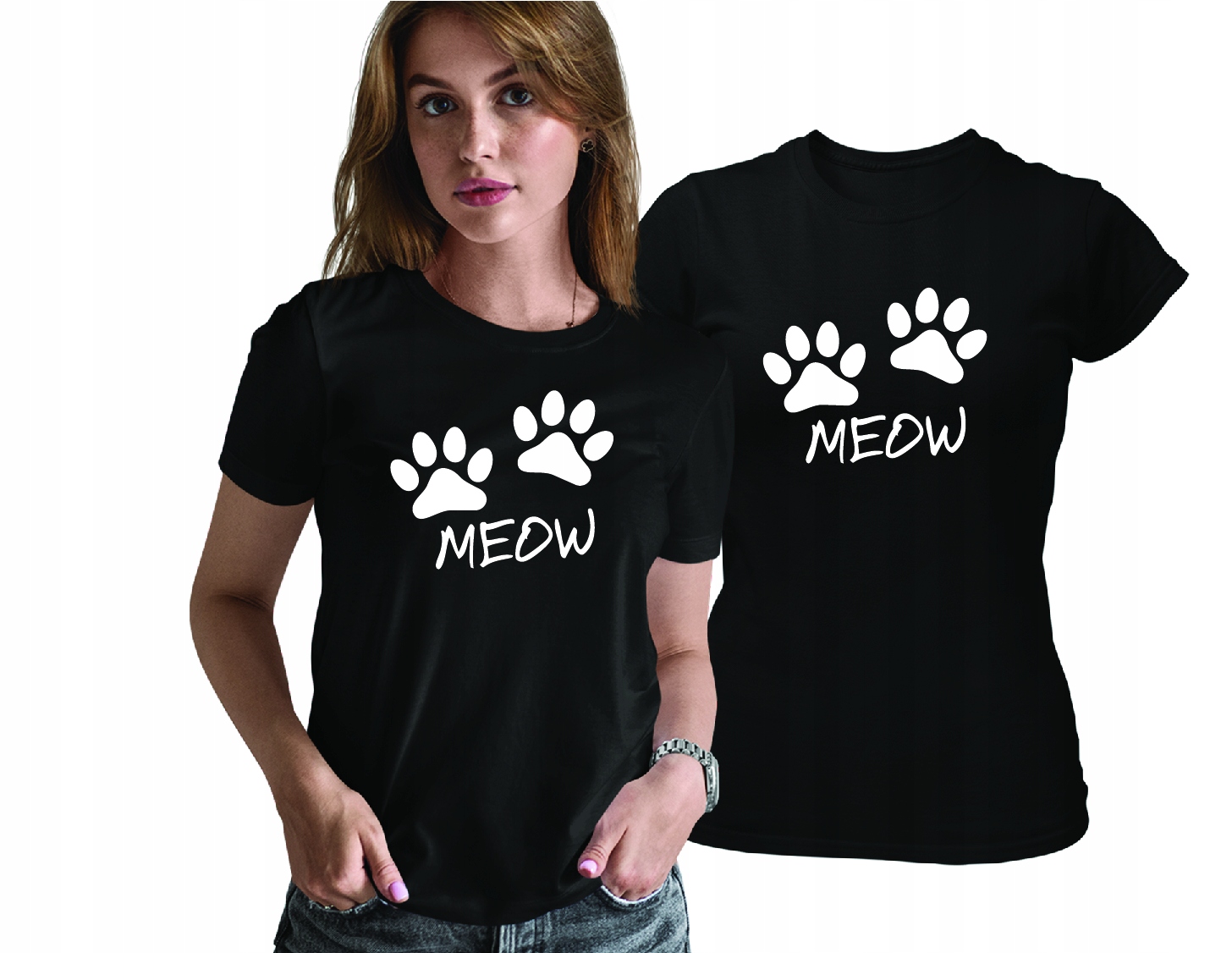 

Koszulka damska łapy Kot meow z Kotem