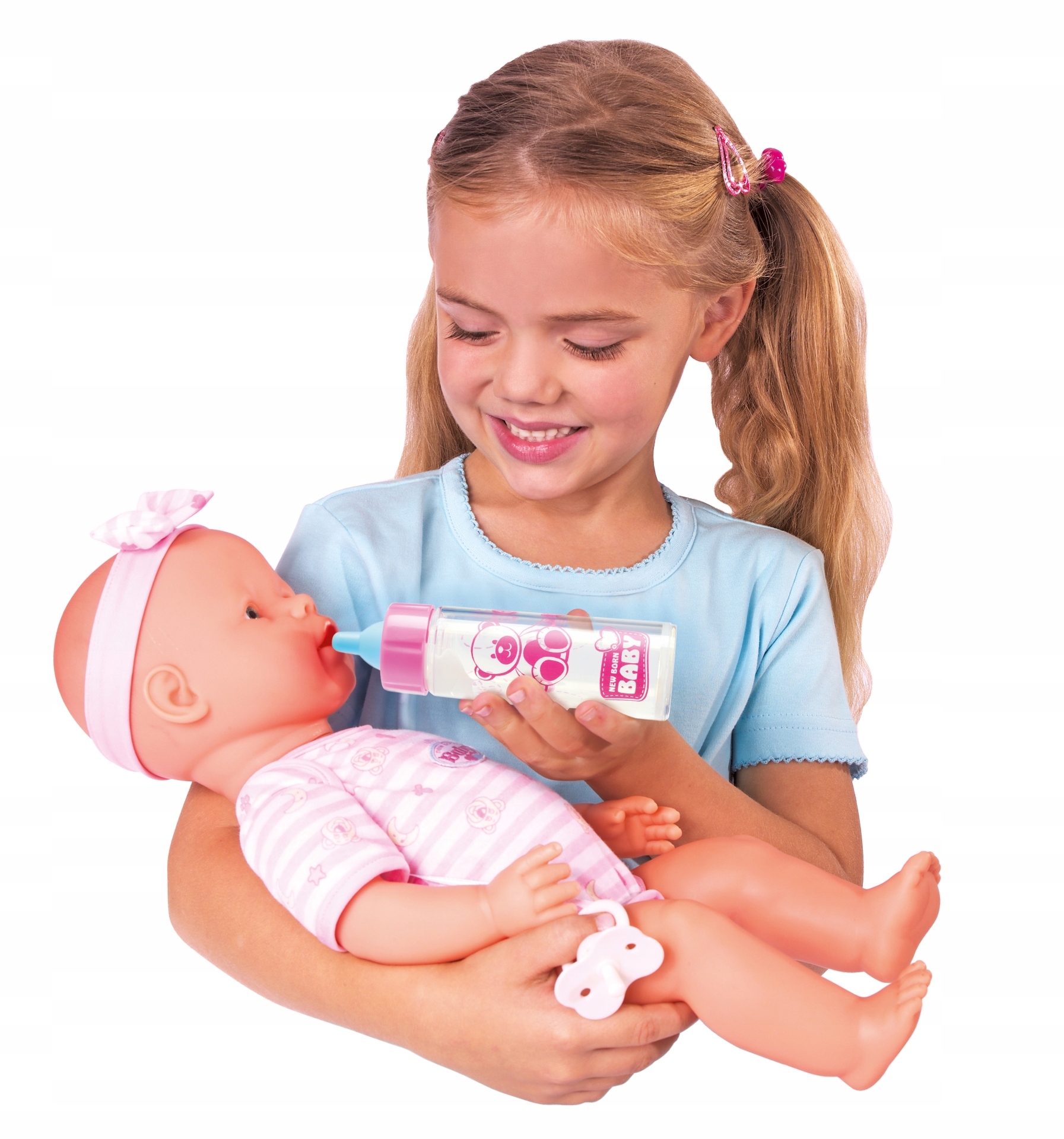 NEW BORN BABY BUTELKI ZNIKAJĄCE MLEKO DLA LALEK 2 SZT. Marka Simba