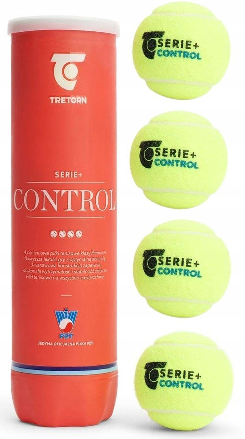 Piłki Do Tenisa Ziemnego Tenisowe Tretorn Serie+ Control 4 Sztuki