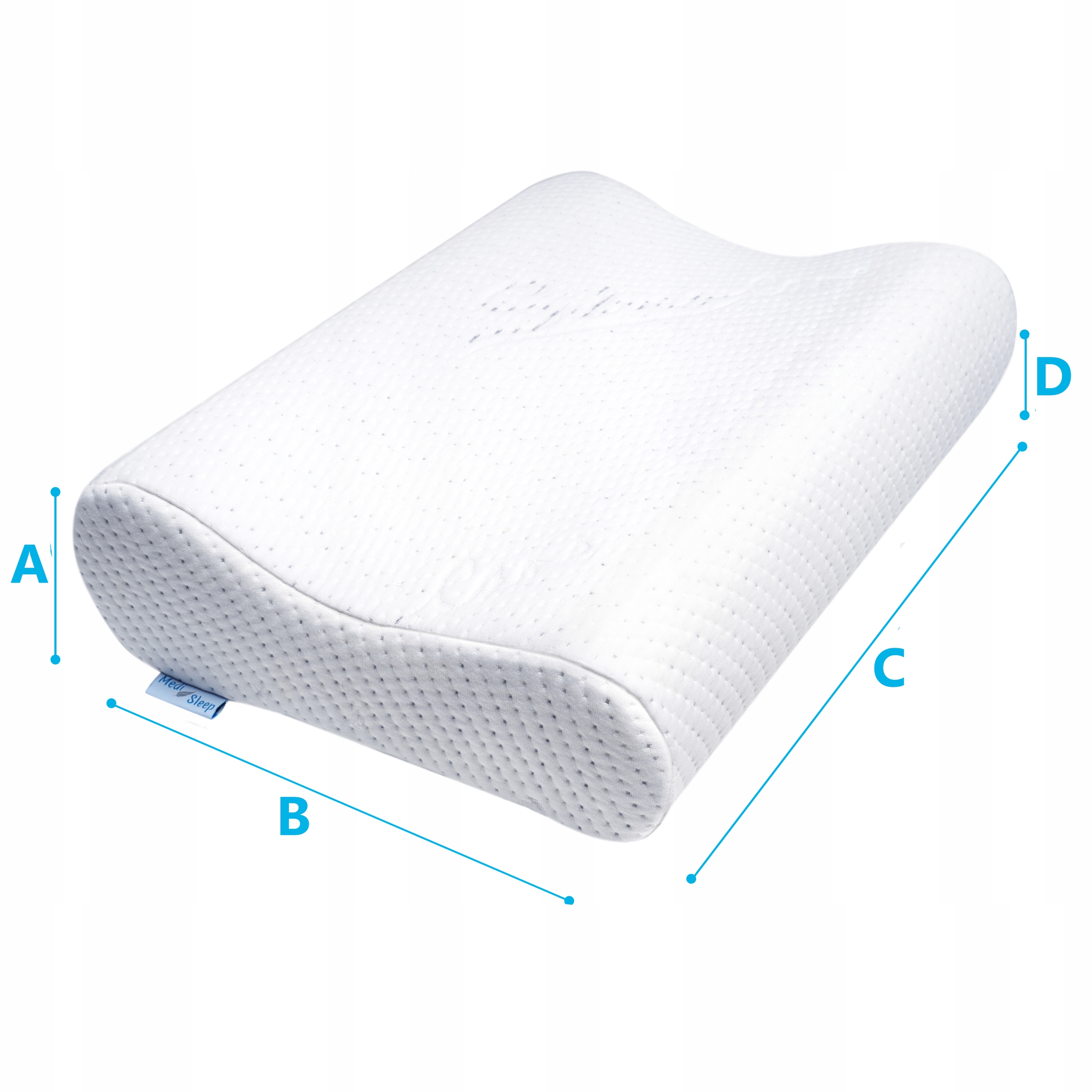 PODUSZKA ORTOPEDYCZNA DO SPANIA NA BOKU PROFILOWANA DLA WYMAGAJĄCYCH MEMORY Długość 50 cm