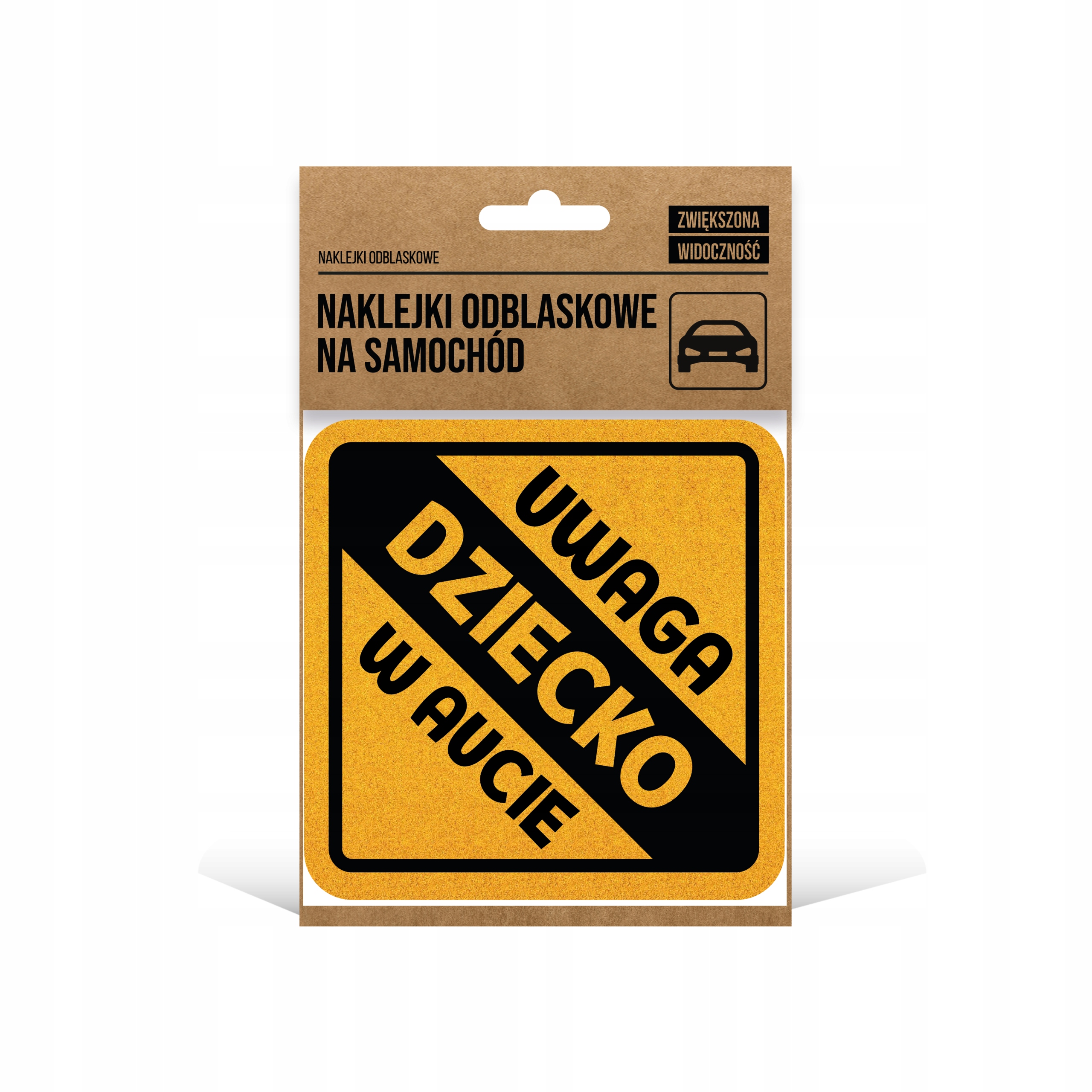 Odblaskowa Naklejka Uwaga Dziecko w Aucie 006 Kod producenta 006-NAK-DZ-ODB