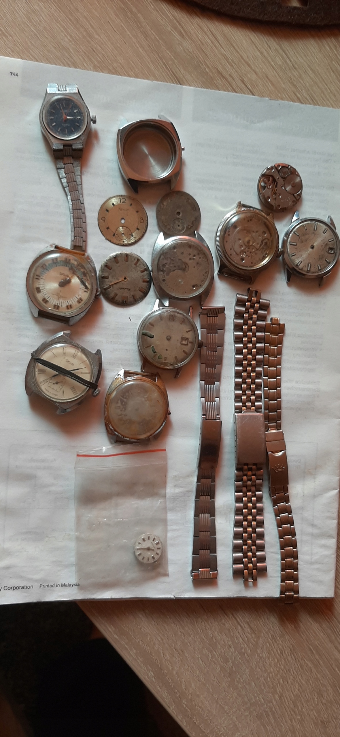 zestaw zegarki prl ,uszkodzone