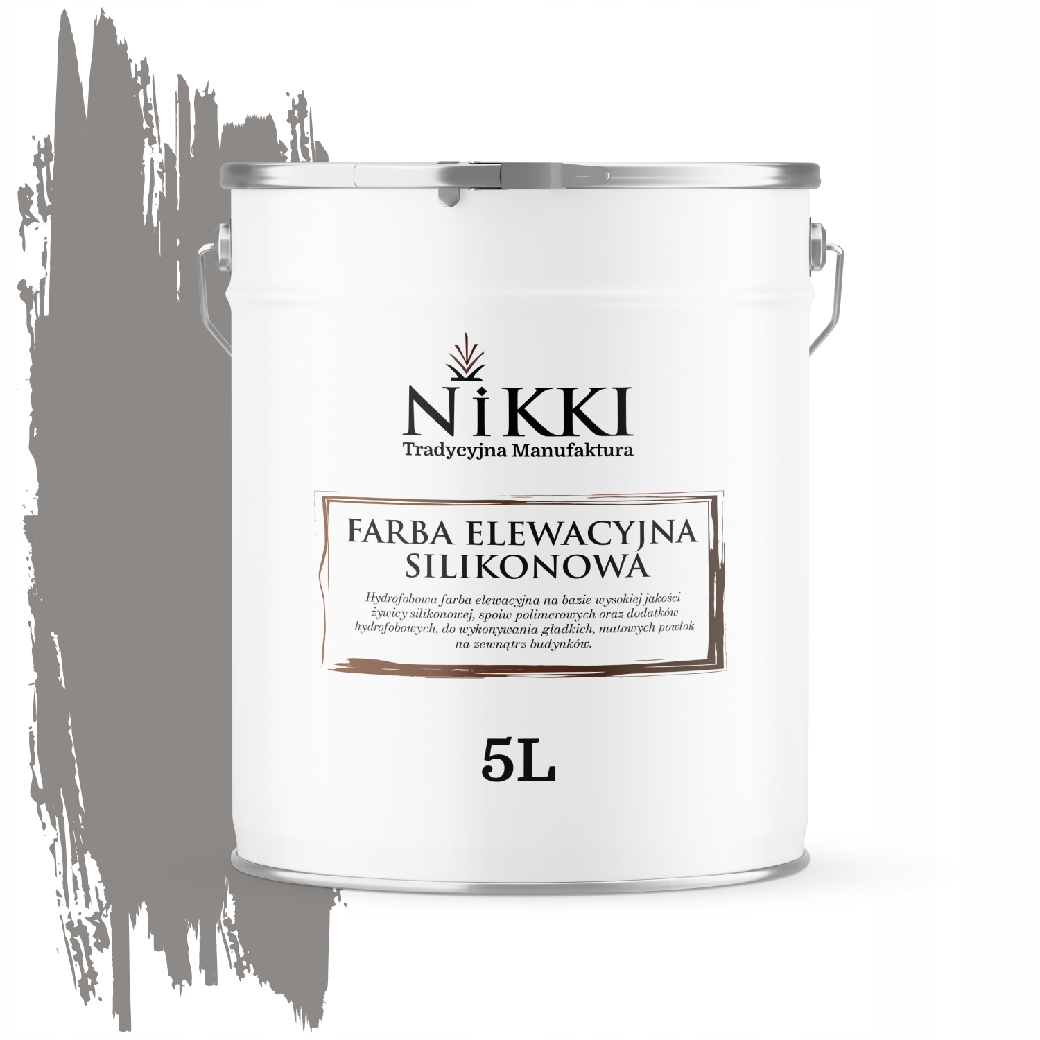 Fasádna Silikónová Fasádna Farba 5 L Šedá Tmavá Studená F275 Na Fasády