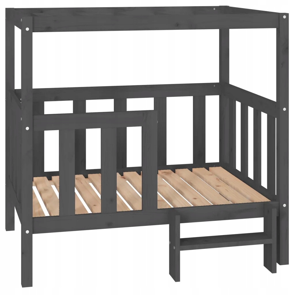 Levně Pelíšek pro psy šedý 105,5x83,5x100 cm masivní borovice