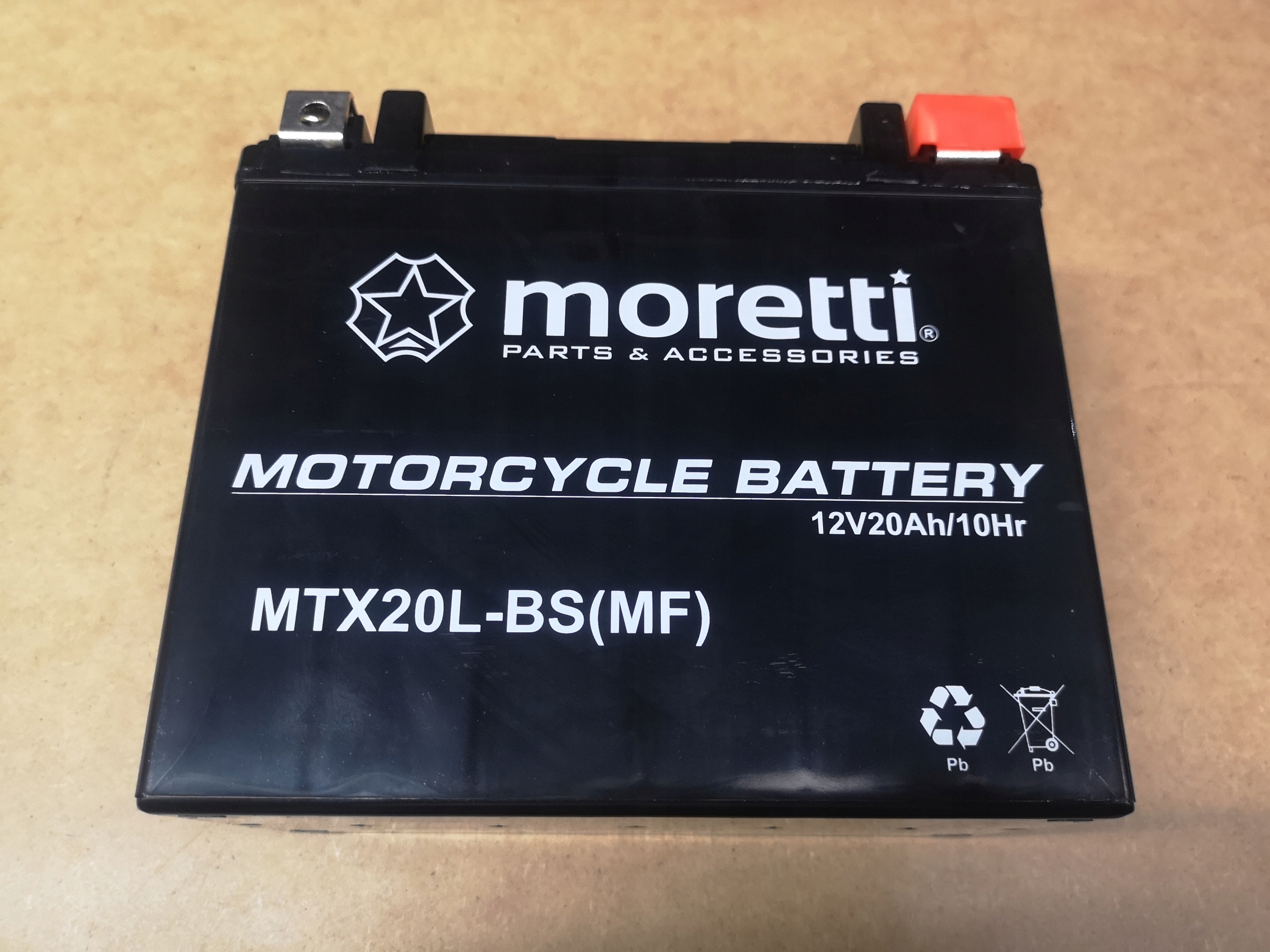 Akumulator żelowy motocyklowy MORETTI MTX20L-BS 20Ah YTX20L-BS Producent GP