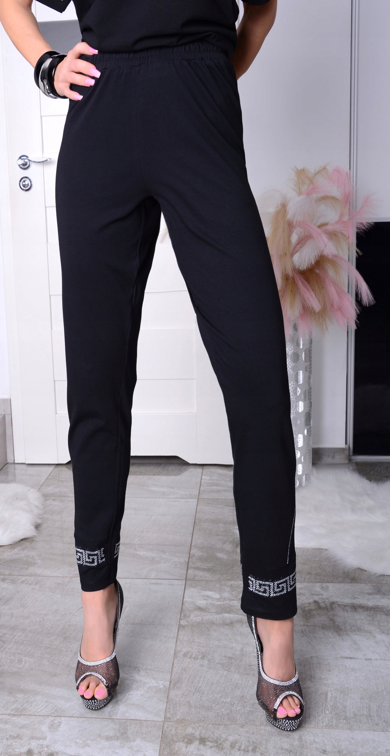 WYJĄTKOWE LEGGINSY JAK SPODNIE MODNE NOGAWKI DŻETY BAWEŁNA VERSAC do5XL 723 Rodzaj inny