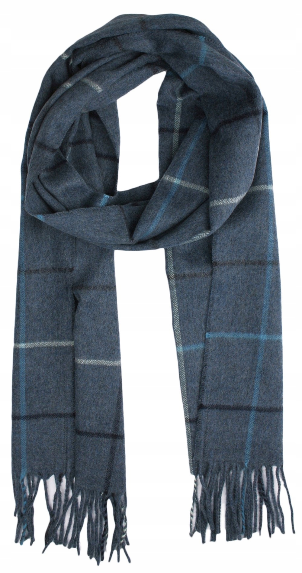 Niebieski Miękki Szalik V.Fraas Cashmink