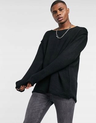 SWETER MĘSKI KLASYCZNY BEZ KAPTURA CZARNY XS 1DCL
