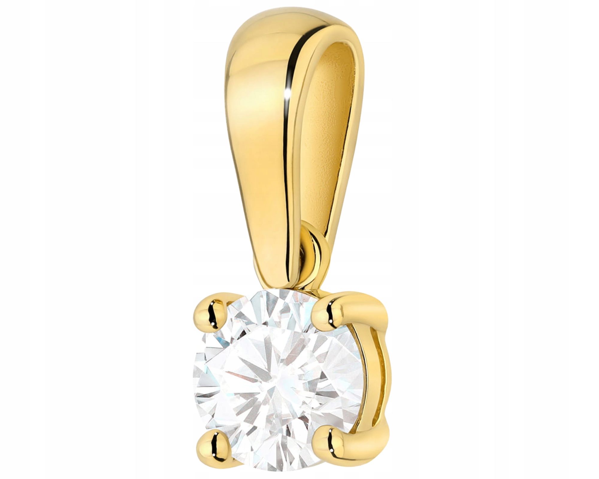 Zlatý Přívěsek Klasický Briliant Diamant Ryzost 585 Dárek