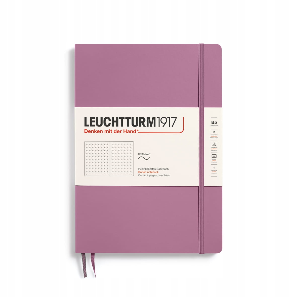 Notatnik Leuchtturm1917 Composition B5, Kropki, Dusty Rose