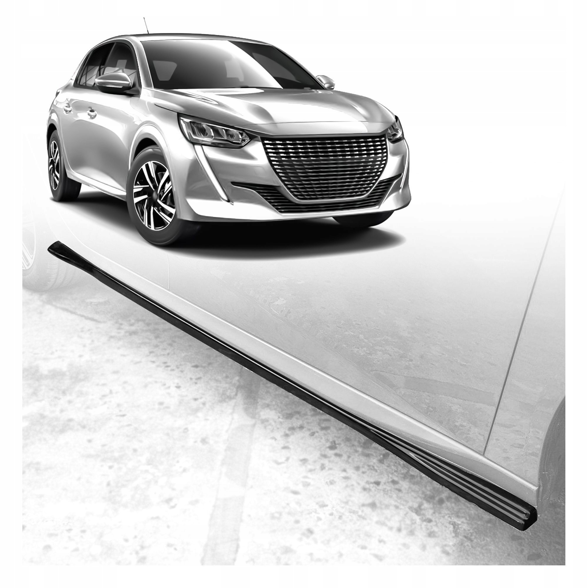 Boční krytky prahů lišty pro Peugeot 208 II 2019- Hatchback