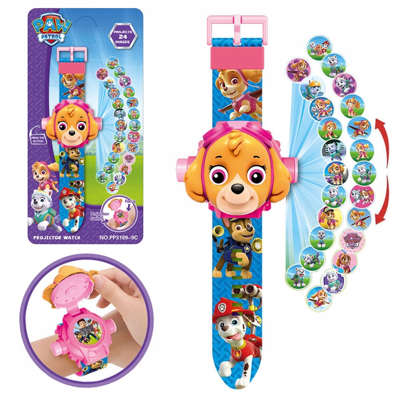 Psi Patrol Zegarek z Projektorem Obrazki Paw Patro Model NO.PP3189-9C