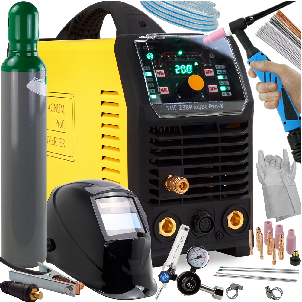 Spawarka TIG 200A Magnum THF 238 Puls AC/DC PRO-X Aluminium INOX Stal ...