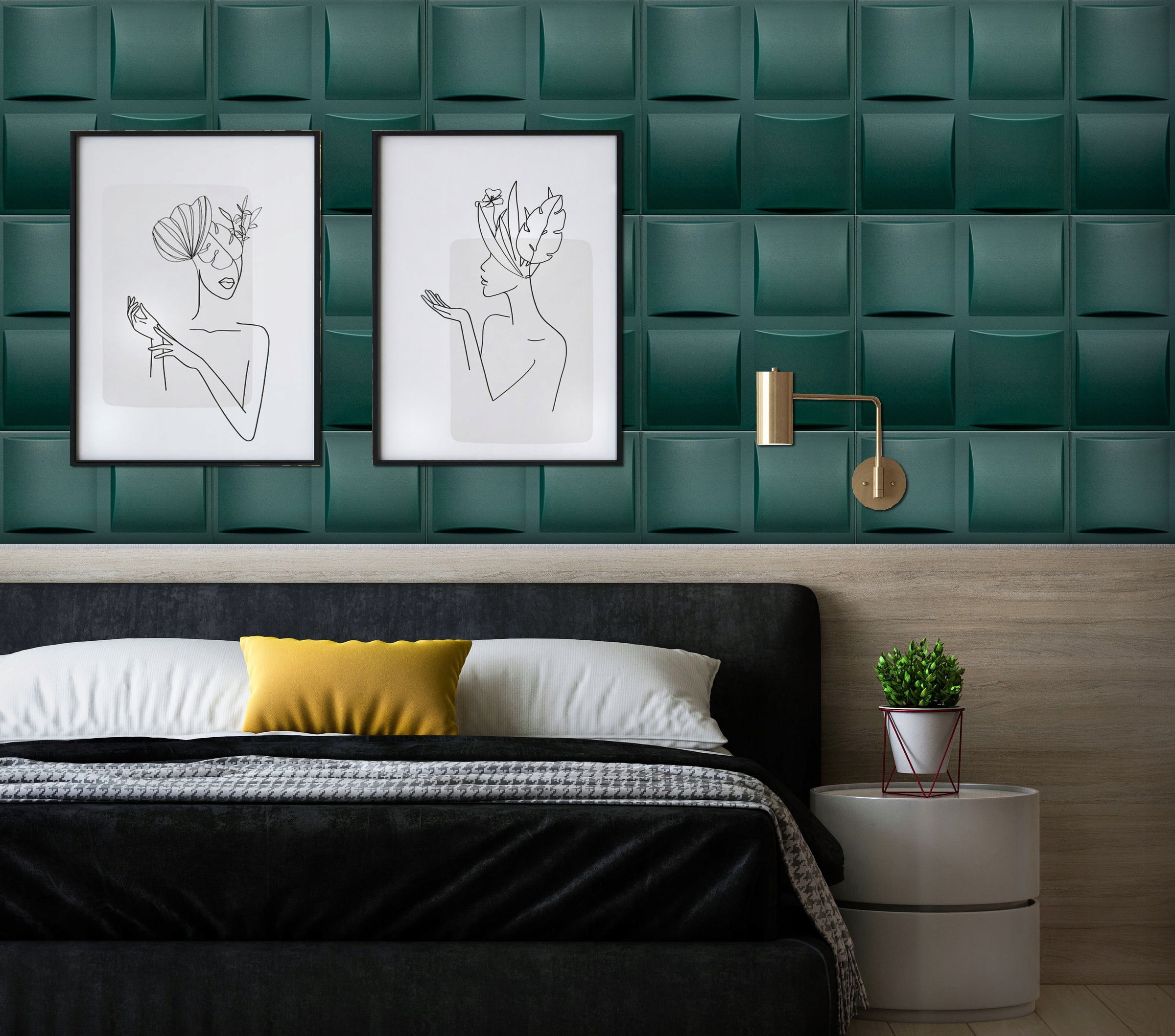 Kaseton sufitowy dekoracyjny PLED butelkowa zieleń Długość 50 cm